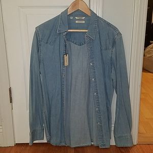 NWT Suitsupply Japanese Denim Shirt